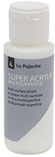 La Pajarita 177476 Pintura para Decoración y DIY, Super Acrylic, 1, Blanco