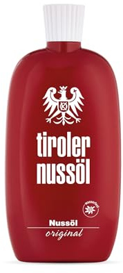 Tiroler Nussöl Original Nussöl wasserfest | Bräunungsöl Körper | Walnussschalen Extrakt | Pflegeformel mit Mandelöl und Sonnenblumenöl | seidiger Glanz | für Solarium und Sonne | 150 ml
