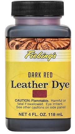 Fiebings Lederfarbe 118 ml, Uni, dunkelrot, 4 fluid ounce