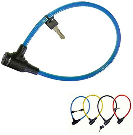 MASTER LOCK Candado Bicicleta, 65 cm Cable, Llave, Exterior, Color al Azar 8169EURDPRO, para Bicicleta, Monopatín, Paseante, Cortacésped y Otro Equipo
