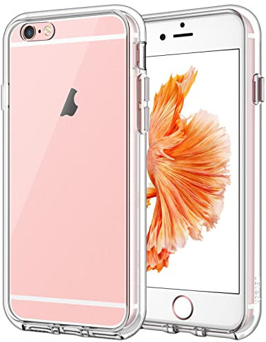 JETech Hülle für iPhone 6S Plus und iPhone 6 Plus, Nie Vergilbung Handyhülle Stoßfest, Schutzhülle Anti-Kratzt Transparent Rückseite (Durchsichtig)
