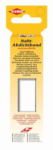 Kleiber 3 m x 2 cm Selbstklebendes, wasserdichtes, Stofffaser-Reparaturband für Zelte, Mäntel, Regenschirme usw., weiß