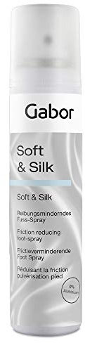 Gabor Soft & Silk Fußdeo-Spray 100 ml effektiver Schutz vor Fußgeruch, aluminiumfrei & schützt vor Blasen Schuhspray, 24h Wirkung hygienische Frische, hautschonend, frei von Parabenen mit echter Seide