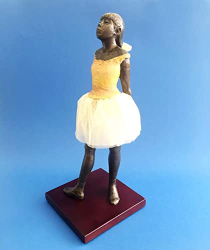Parastone Edgar Degas Little Dancer of Fourteen Years Sculpture – Museum Replica with Fabric Tutu Skirt & Hair Bow – 13.5 in H - Ballerina for Dancer Recital