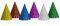 PartyDeco Generique - 20 sombreros de fiesta multicolor