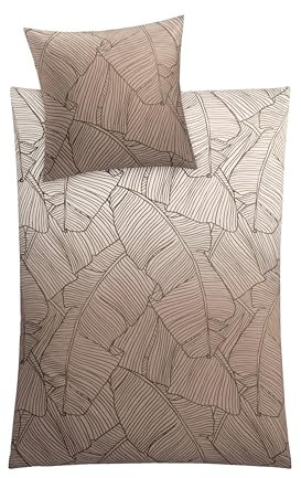 Kleine Wolke Vero Bettwäsche, Baumwolle, Taupe, 135 x 200 cm