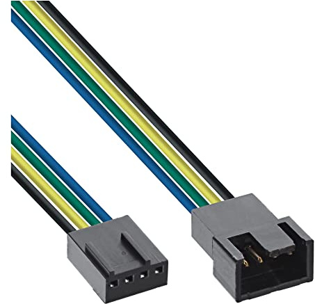 InLine 33328A fläktkabel förlängning PWM, 4-polig Molex kontakt/uttag, 0,3 m