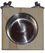 pipano Futternapf Sitzbrett 10 x 10 cm, 0,15 Liter für Vogelkäfig Wellensittich, SF10