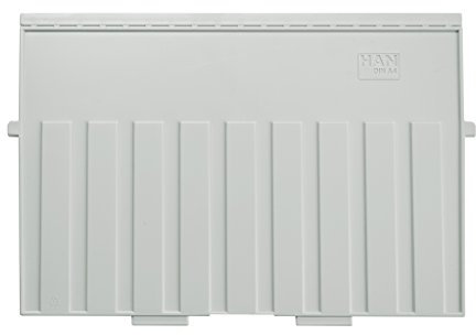 Han Stützplatte für Karteikästen und -tröge/9024-11 A4 quer lichtgrau Kunststoff, 5 Stück, 9024-11