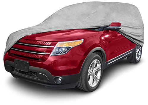 Budge Duro SUV Cover, 3-Layer UV, Water & Dust Resistant Outdoor Protection, Fits SUVs up to 210 Inches, Gray