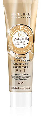 Eveline Maschera per le mani, Glycerine, 5 in 1, biologica, con latte di capra e vitamina E, 100 ml