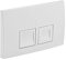 Geberit 115135461 Piastra di azionamento per cassette di risciacquo ad incasso Delta50 a doppio scarico, cromato