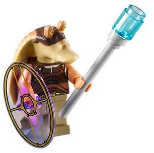 Lego Star Wars Minifigur Gungan Soldat Soldier bewaffnet aus 7929