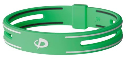 Phiten S-PRO Titanium Bracelet, Green, 6.25-Inch