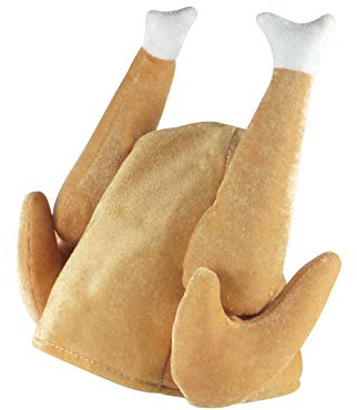 Henbrandt Christmas Turkey Soft 3D Hat Cooked Turkey Hat - Adult Size