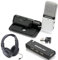Samson Go Mic Portable USB Condenser Microphone Bundle With Samson Headphones + IOGEAR 4-Port USB 2.0 Hub