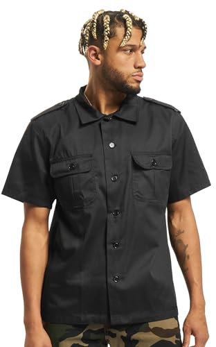 Brandit US Shirt Short Sleeve, Farbe: Black, Größe: XXL