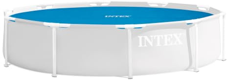 Intex 28011E Solar Pool Cover: For 10ft Round Easy Set and Metal Frame Pools – Insulates Pool Water – Reduces Water Evaporation – Keeps Debris Out – Reduces Chemical Consumption