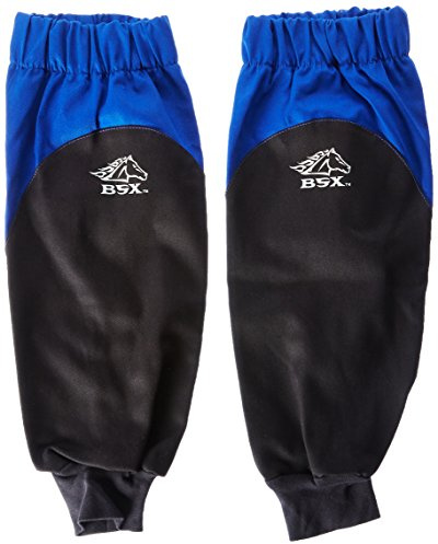 Black Stallion (BX9-19S-RB BSX FR Sleeves, 9 oz Flame Resistant Cotton, Durable Reinforcement Layer, 19-Inch Length, One Size Fits Most, Black/Royal Blue