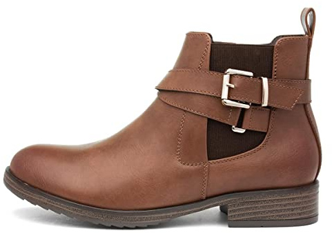 Lilley Womens Tan Buckle Chelsea Boot