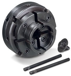 Mandrino a 4 ganasce per tornio da legno, filettatura M33, diametro 100 mm, con innesto a vite