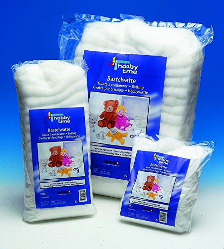 Glorex Flauschige Weisse Bastelwatte Stopfwatte aus Polyester 1.000gr