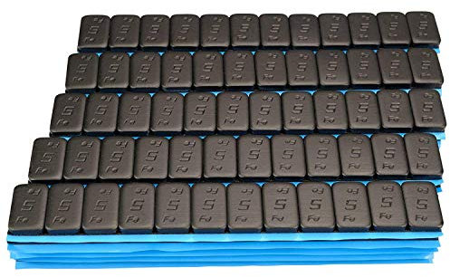 HASKYY Auswuchtgewichte Klebegewichte Kleberiegel 50x SCHWARZE 12x5g Alufelgen Stahlgewichte 3kg Abrisskante