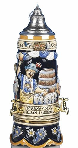 KING Boccale da Birra tedesco Divertimento con pompa di Birra 1 litro