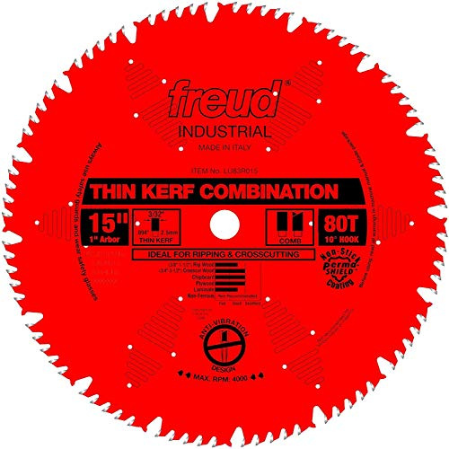 Freud LU83R015 15X80X1 Peine fino KERF rojo, multicolor, talla única