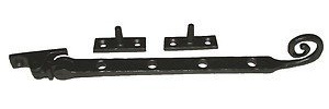 OriginalForgery Monkey/Rat Tail 10 Window Stay in Black Cast Iron (AX24)