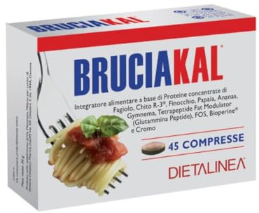 Dietalinea BKal - 45 Compresse | Con Cromo, Chitosano, Gymnema Sylvestre, Finocchio e FOS | Benessere Digestivo e Metabolismo | Senza Glutine e Lattosio
