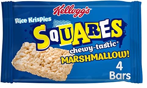 Kellogg's Rice Krispies Squares Marshmallow Snack Bars Box, 4 x 28g