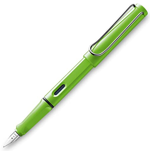 LAMY L13GN-F Fountain Pen, F, Fine Point, Safari, Green