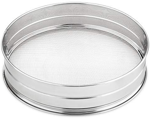 thermohauser Sieb groß (Edelstahl rostfrei), fein, Maschenweite 2,5x1,4 mm, Durchm. 35,0 cm