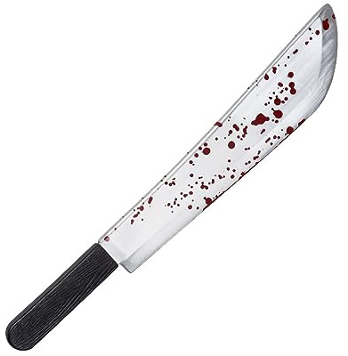 Boland Plastic blood-splattered set Machete 53 cm Metal