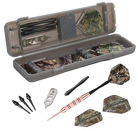 Fat Cat by GLD Products Realtree Hardwoods HD Camo Steel Tip Darts with Storage/Travel Case, 23 Grams,Black,One Size,26-1426