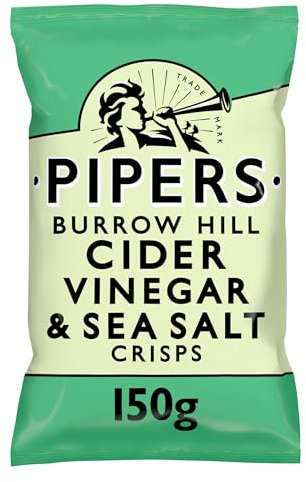 Pipers Burrow Hill Cider Vinegar & Sea Salt Sharing Crisps 150g