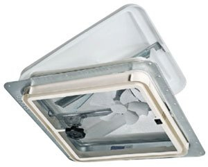 Ventline Roof Vent - 110v Fan - Manual Dome - White