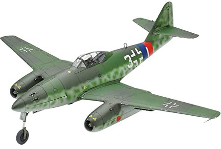 Tamiya 300061087-1:48 WWII Deutsche Messerschmitt Me262 A-1A,originalgetreue Nachbildung, Plastik Bausatz, Basteln, Modellbausatz, Zusammenbauen, unlackiert