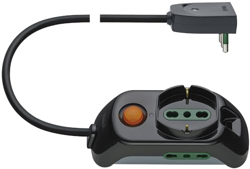 Vimar FP00511 multipla med ljusströmbrytare, 1 universalkontakt, 2 uttag, 3 m kabel