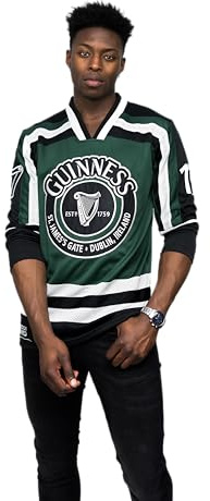 Guinness Hockey Jersey Embroidered Polyester Athletic Shirt Official Merchandise Branded Hockey Jersey Dark Green