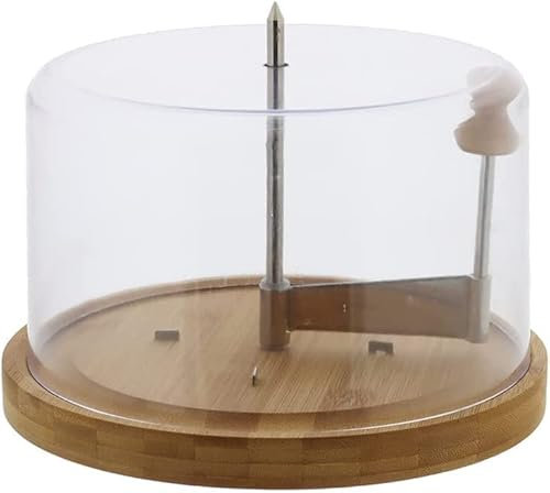 Kesper | Käsehobel mit Haube | FSC Bambus | rostfreier Edelstahl | ø 21 cm | für Tete de moine Käse