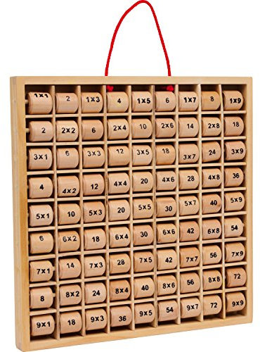 small foot Multiplizier-Tabelle Kleines 1x1 aus Holz, spielerisch das Einmaleins erlernen, ab 6 Jahren, 3459