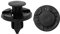 sourcing map 50Stk.Auto Befestigung Clips Türverkleidung Klammern Stoßstangen mit Loch 8 mm Zierleisten Kunststoff Plastikklips Schwarz