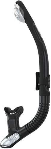 Mares Unisex Adults Ergo Dry Snorkel - Durable Lightweight Scuba Diving & Snorkeling Gear with Dry Top & Ergonomic Mouthpiece, Black