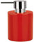 Spirella Seifenspender Tube | mit Edelstahlpumpe | Flüssigseifen-Spender | Porzellan | 300ml | Langliebig und Robust | Rot