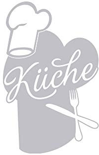 GRAZDesign Fenstertattoo Küche mit Kochmütze, Selbstklebende Fensterfolie für Küchenfenster, Aufkleber für Glastür / 63x40cm