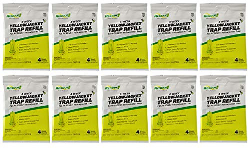 RESCUE! Yellowjacket Attractant – for RESCUE! Reusable Yellowjacket Traps – 4 Week Supply - 10 Pack