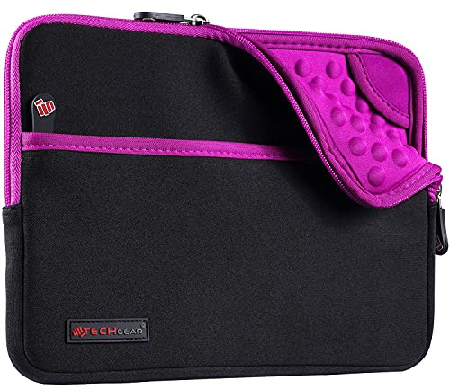TECHGEAR Sleeve Pouch for iPad A16 11 (11th Gen), Air 1–5, iPad 10.9 (2022), 10.2, 9.7, iPad Pro 11 (1st–5th Gen), Air/Pro 10.5 Neoprene Protective Zipper Sleeve Bag with Bubble Padding & Pocket