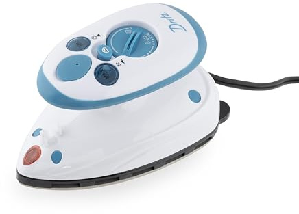 Dritz Mighty Travel Steam Iron: Mini Iron for Quilting, Crafts & Sewing, Compact Portable Travel Steamer for Home & On-the-Go Use